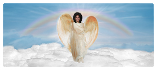 DNSEMP-L-119-BL Angel (AA) Clouds Blue